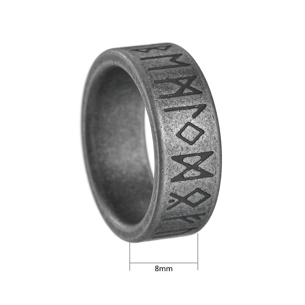 Bague Rune brossé simple