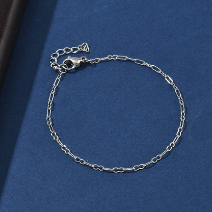 Bracelet acier inoxydable argant maille 8