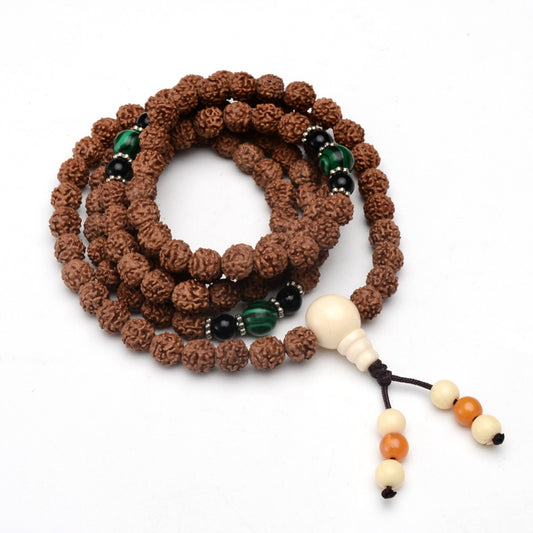 Collier ou bracelet mala en rudrashka