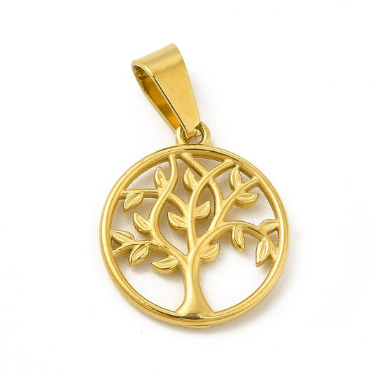 Tree pendentif  acier inoxydable