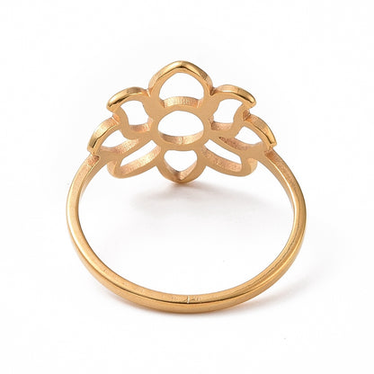 FLOWERS BAGUE ACIER INOXYDABLE