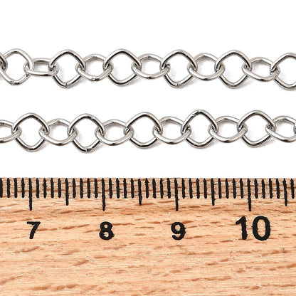 Collier acier inoxydable maille losange argent