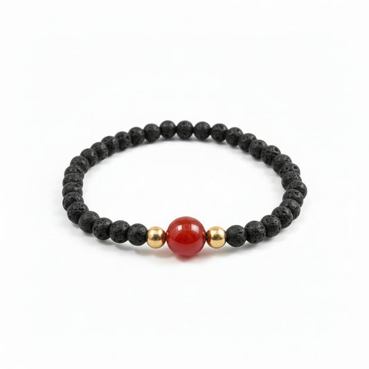 Bracelet - Anse des cascades - Cornaline | Lave