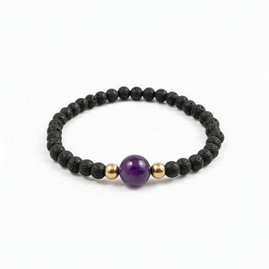 Bracelet - Cilaos - Améthyste | Lave