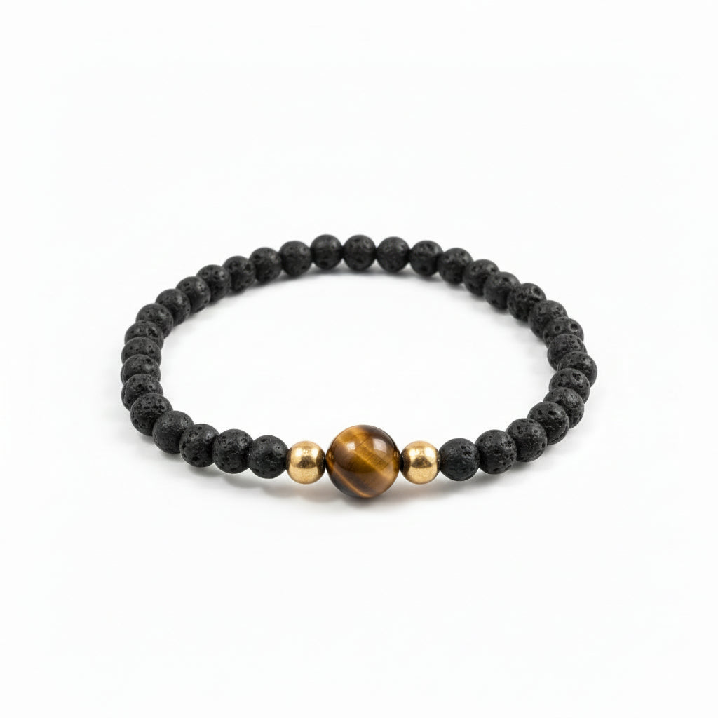 Bracelet  - Cap méchant - Œil de tigre | Lave