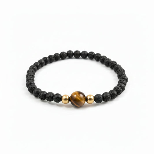 Bracelet  - Cap méchant - Œil de tigre | Lave