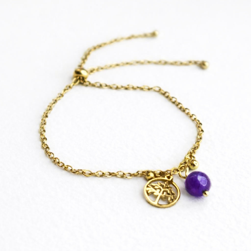 Bracelet breloque - Cilaos - Améthyste