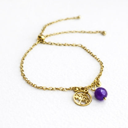 Bracelet breloque - Cilaos - Améthyste
