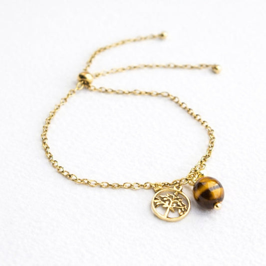 Bracelet breloque - Cap méchant - Œil de tigre