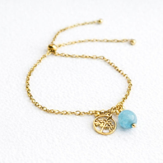 Bracelet breloque - Cascade Langevin - Aigue-Marine