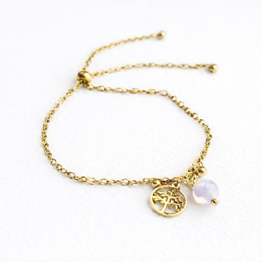 Bracelet breloque - Grande Anse - Pierre de lune