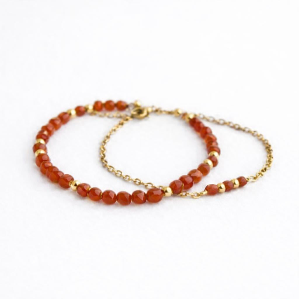 Bracelet duo - Anse des cascades - Cornaline