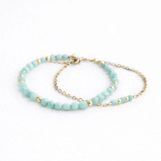 Bracelet duo - Ermitage - Amazonite