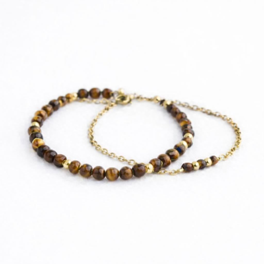 Bracelet duo - Cap méchant - Œil de tigre