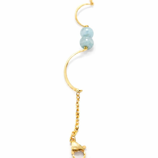 Bracelet torsade - Cascade Langevin - Aigue-Marine