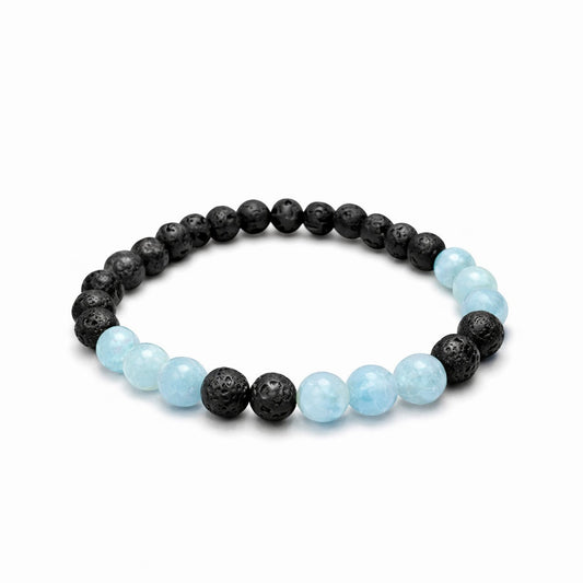 Bracelet  trio - Cascade Langevin - Aigue-Marine | Lave
