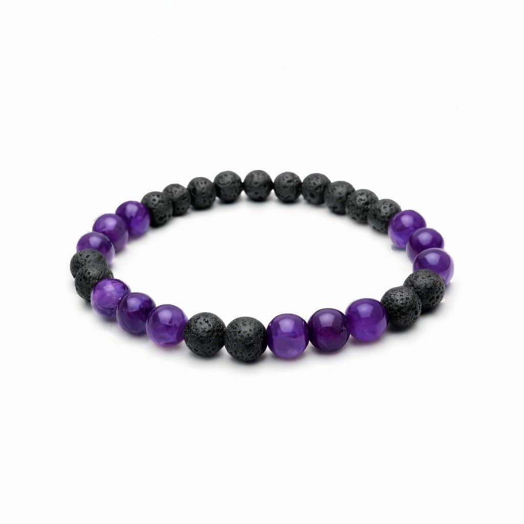 Bracelet trio - Cilaos - Améthyste | Lave