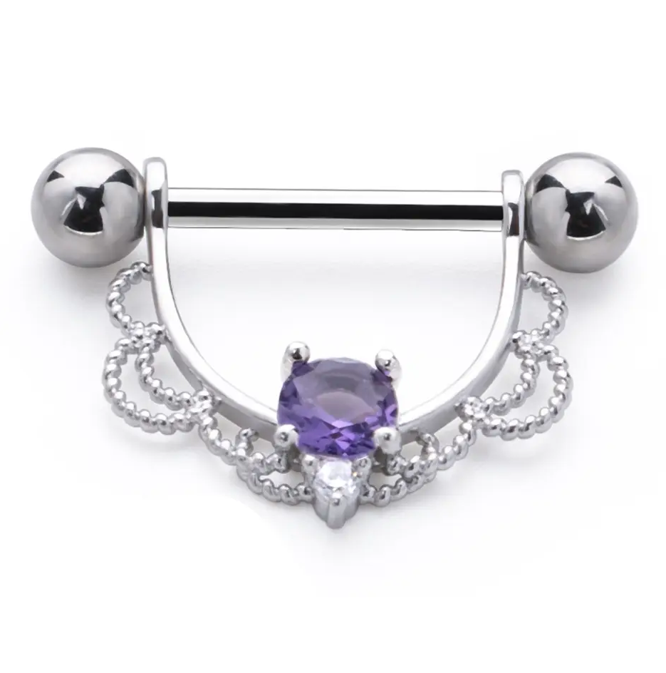 Piercing Mamelon strass