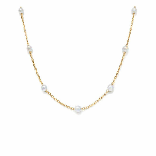 Collier perles - Grande Anse - Pierre de lune