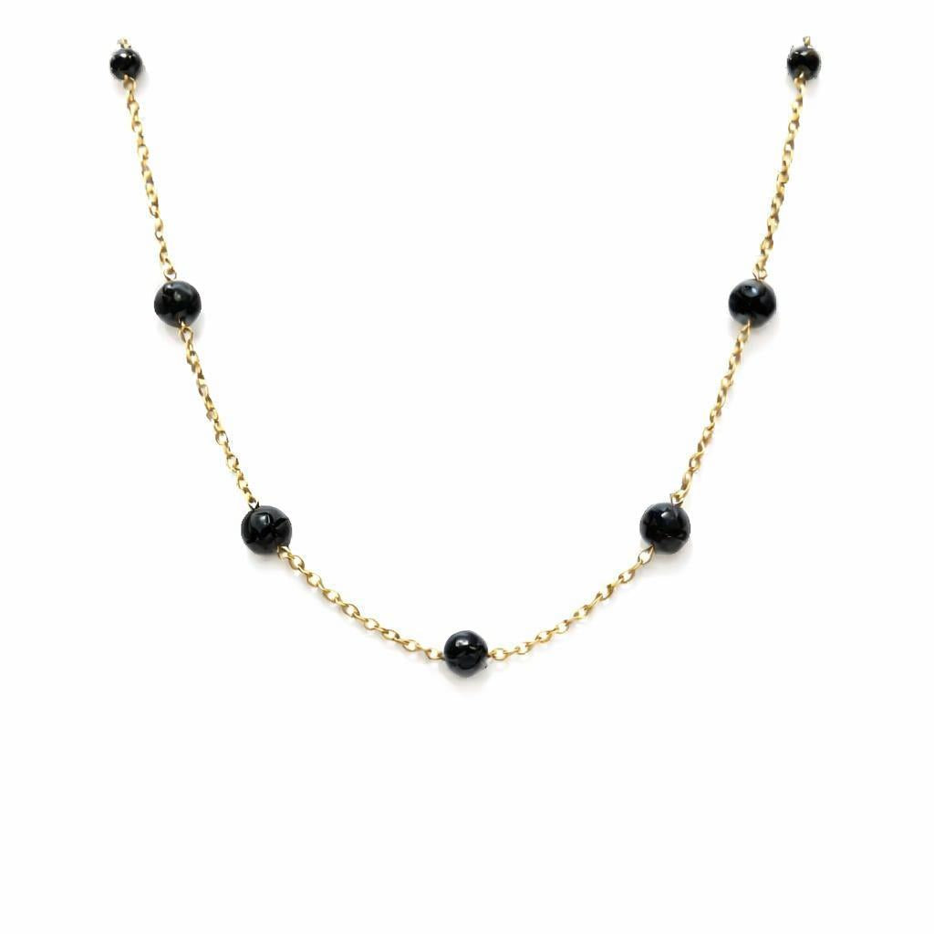 Collier perle – Piton de la fournaise – obsidienne – Trésor Péï