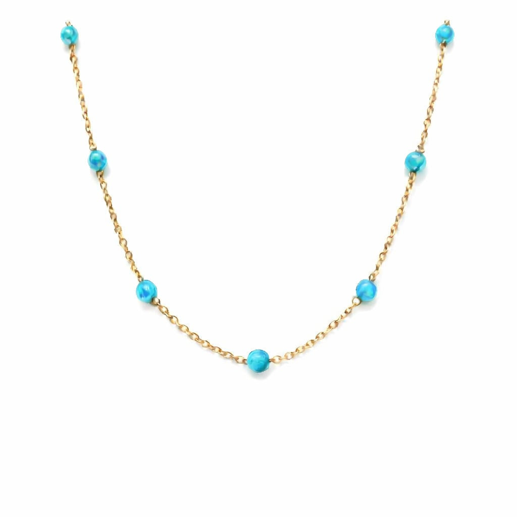 Collier perles – Boucan Canot – Turquoise – Trésor Péï