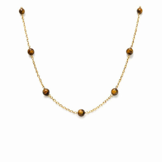 Collier perles - Cap méchant - Œil de tigre