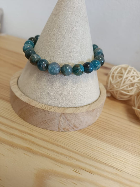 Bracelet apatite en elastique