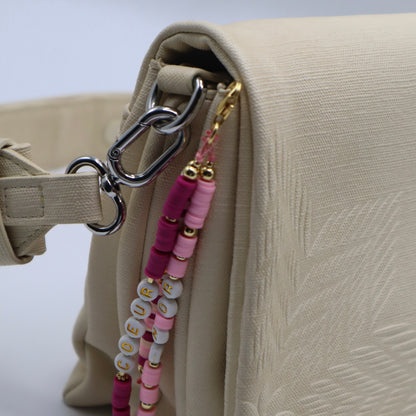 Bijou de trousse - porte clé - fête des maîtresses - rose et fuschia