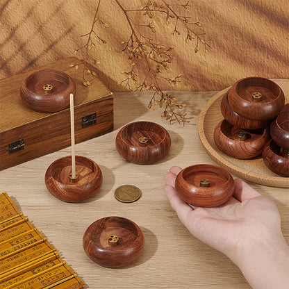 Porte encens rond bois