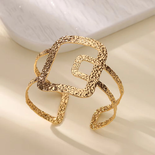 Bracelets manchettes en acier inoxydable