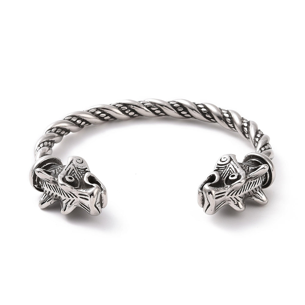 Bracelet manchette ouvert dragon