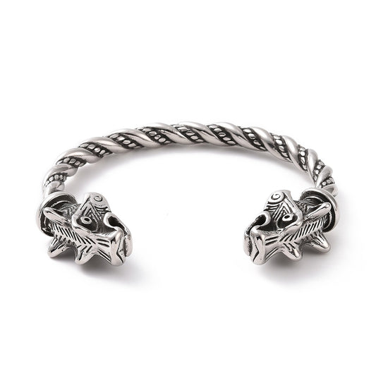 Bracelet manchette ouvert dragon