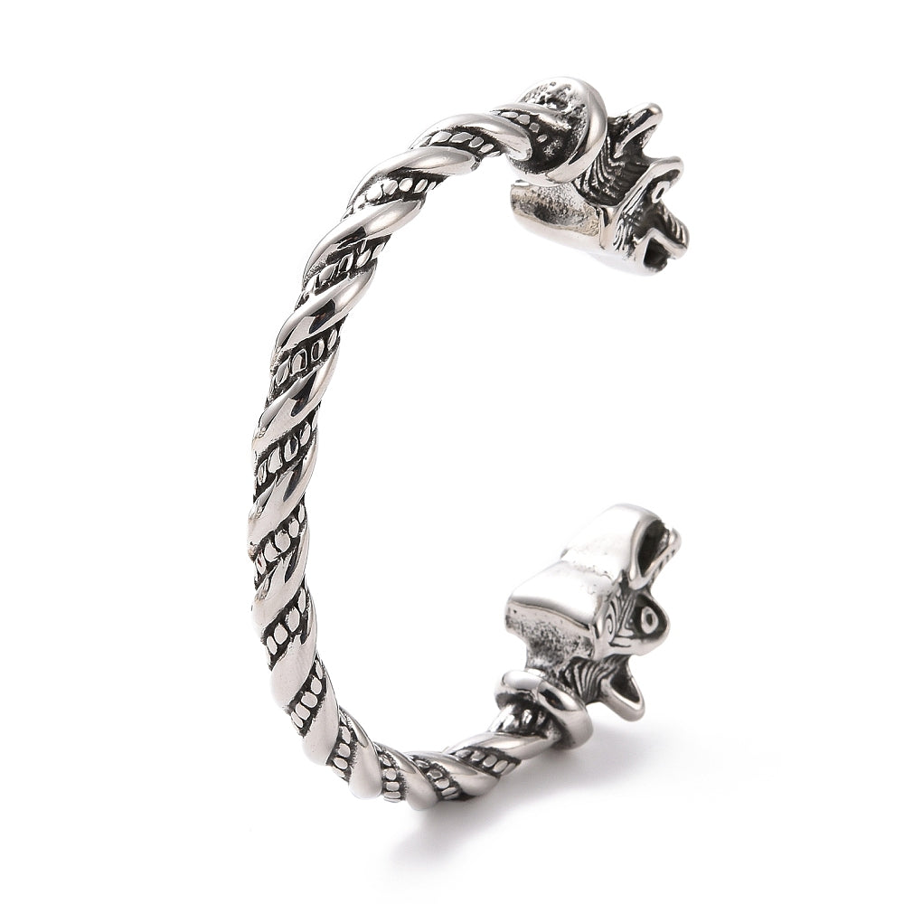 Bracelet manchette ouvert dragon