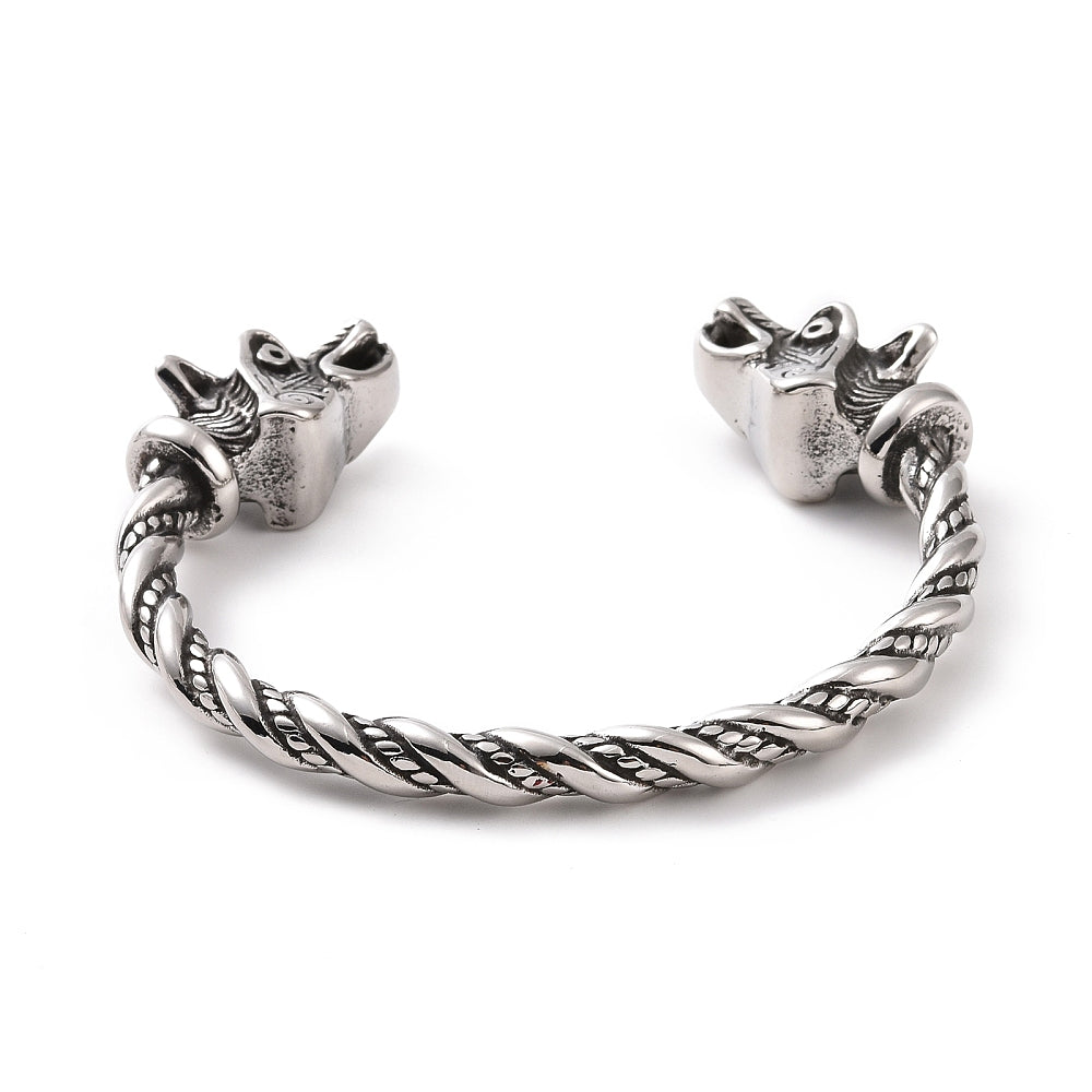 Bracelet manchette ouvert dragon