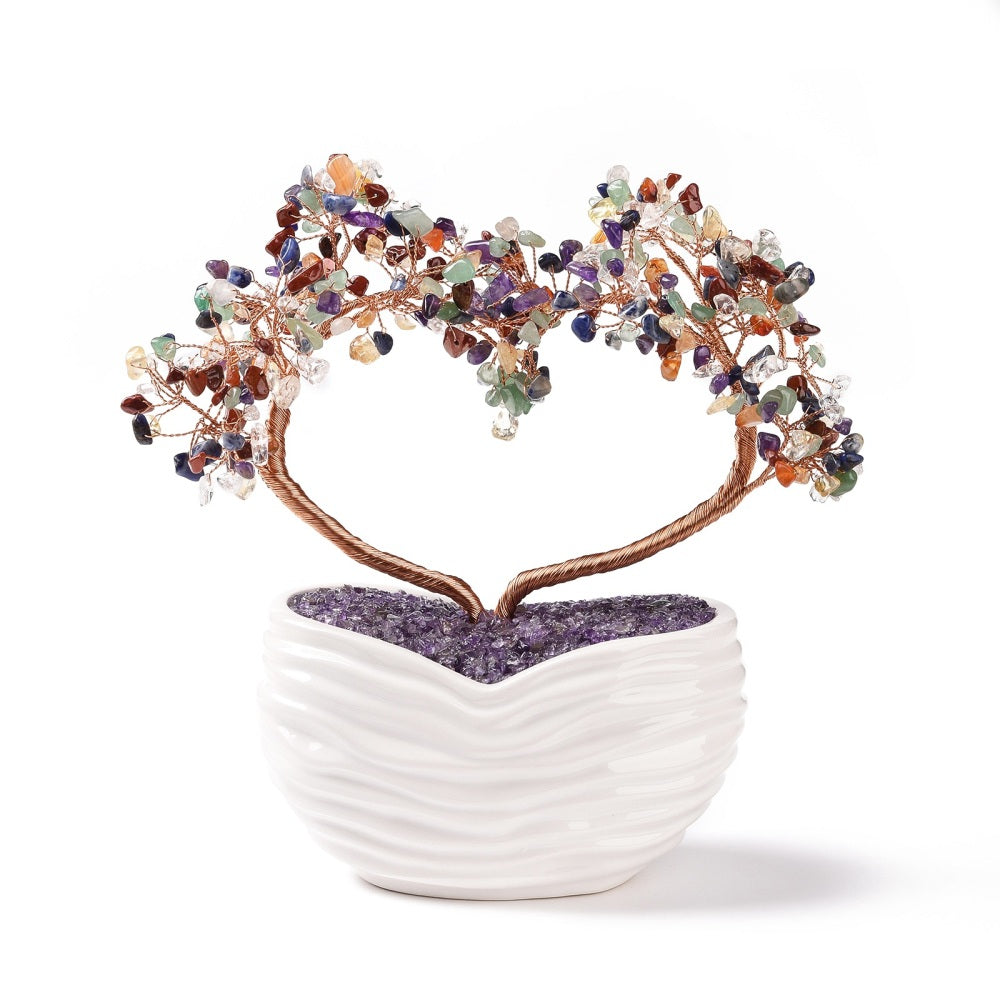 Arbre du bonheur pot 7 chakras coeur