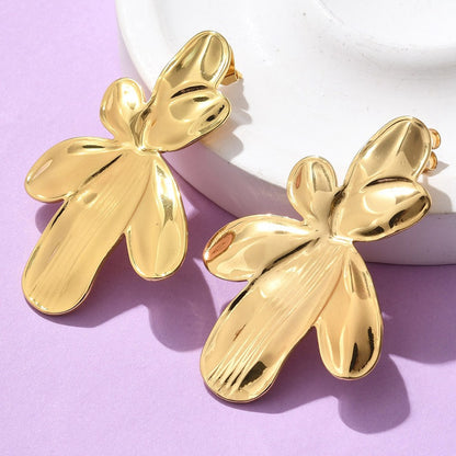 Clou d'oreille fleur géométrique