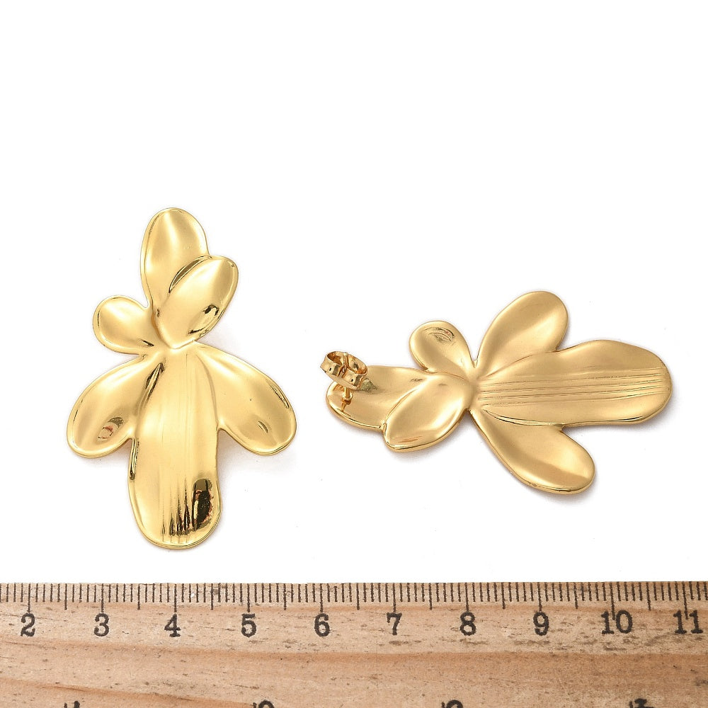 Clou d'oreille fleur géométrique