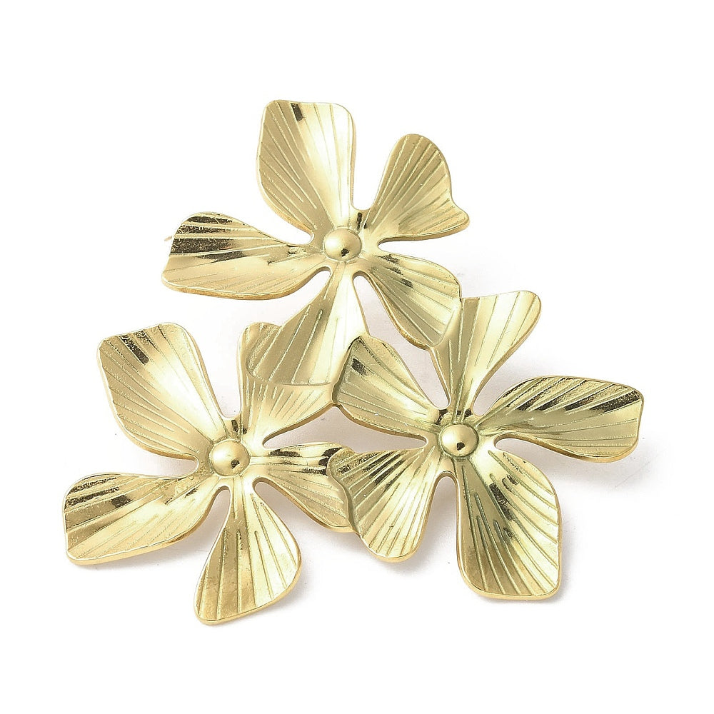 Clou d'oreille trio fleur