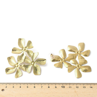Clou d'oreille trio fleur