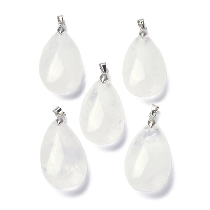 Pendentif cristal de roche forme larme
