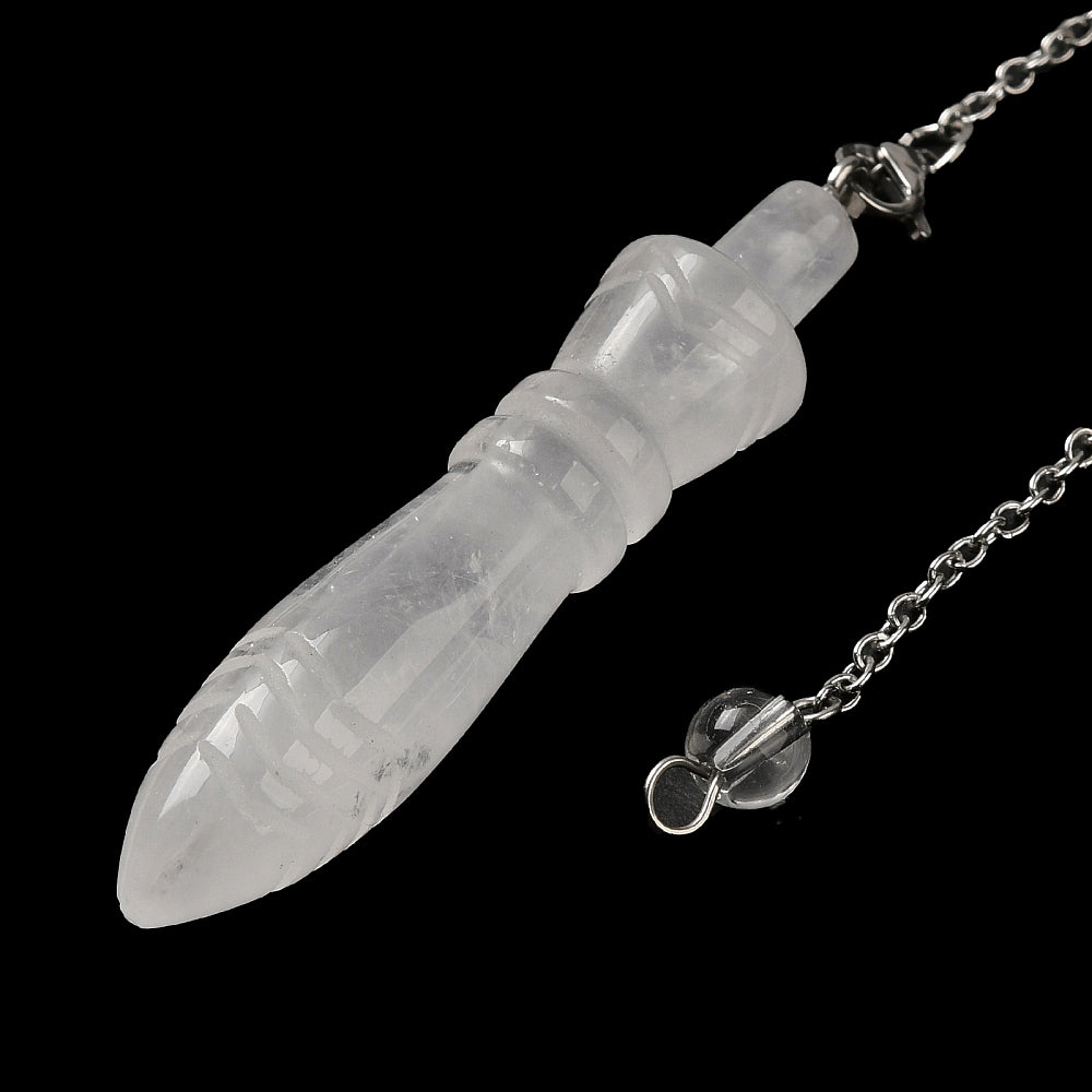 Pendule thot cristal de roche laiton