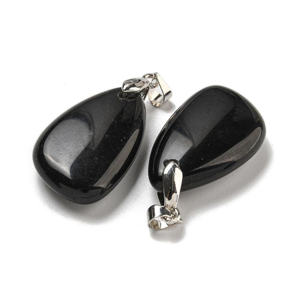 Pendentif en obsidienne goutte