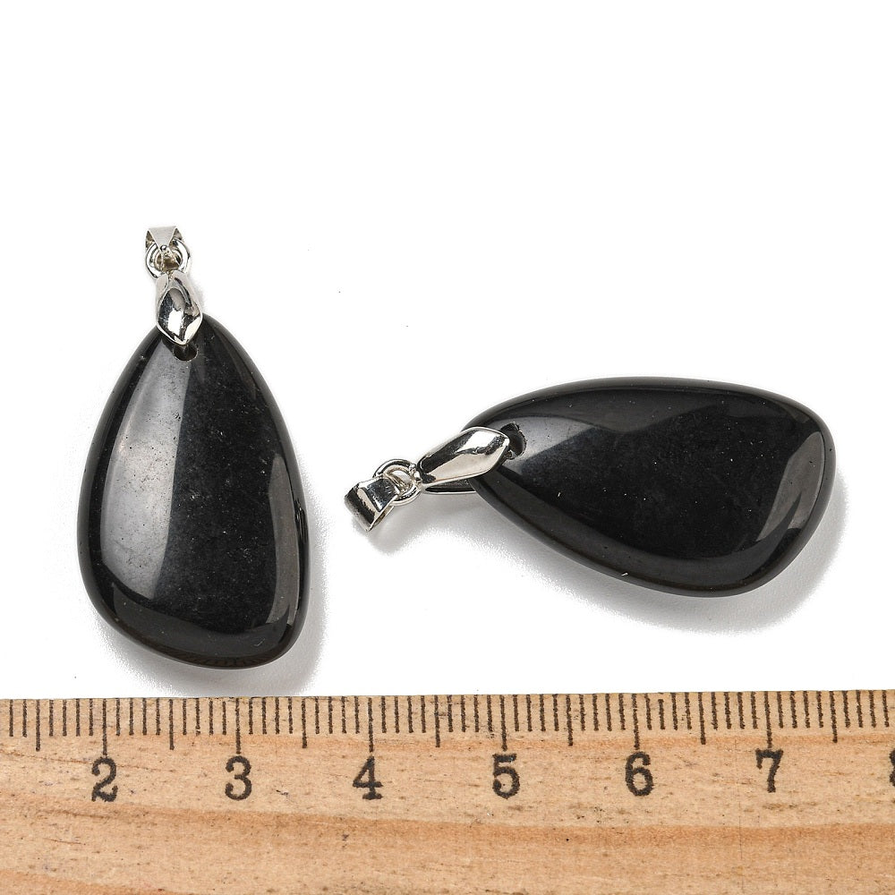 Pendentif en obsidienne goutte
