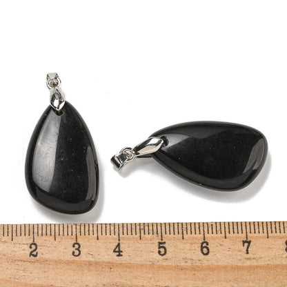 Pendentif en obsidienne goutte