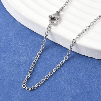 Collier acier inoxydable maille fine