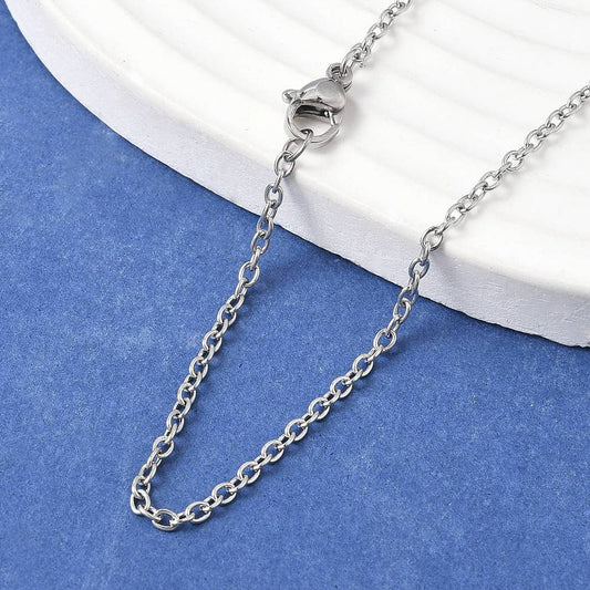 Collier acier inoxydable maille fine