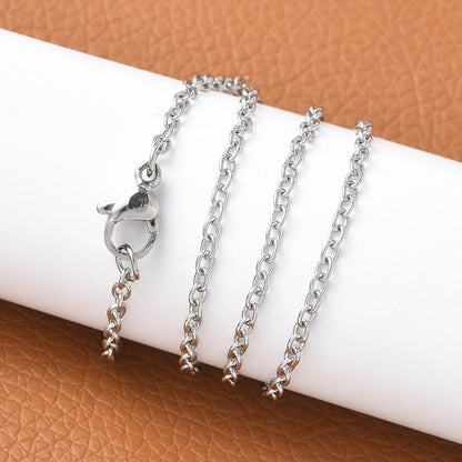 Collier acier inoxydable maille fine