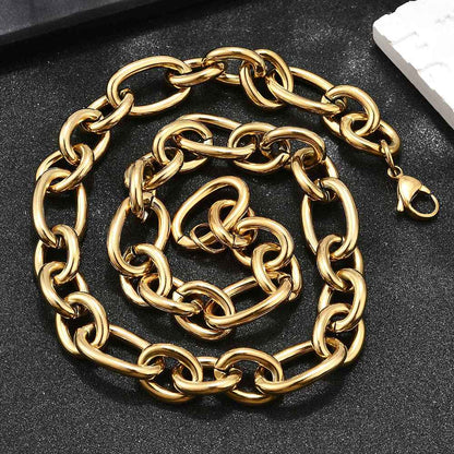 Collier acier inoxydable maille épaisse