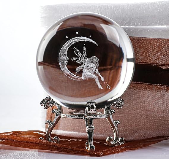 Décoration sphère cristal fée