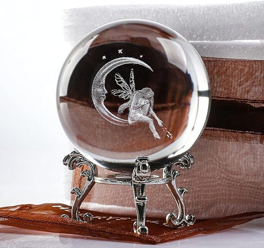 Décoration sphère cristal fée